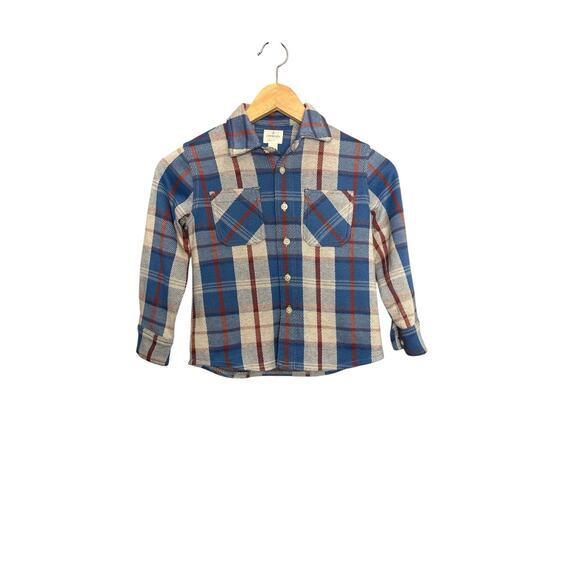 J.Crew Crewcuts Boys' long-sleeve Seaboard soft-knit shirt size 4/5 Plaid - Picture 1 of 4